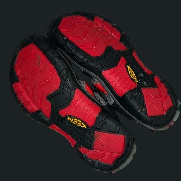 Big Kids' Keen Newport H2 Racing Red Gargoyle Black Size 4 - Picture 4 of 7